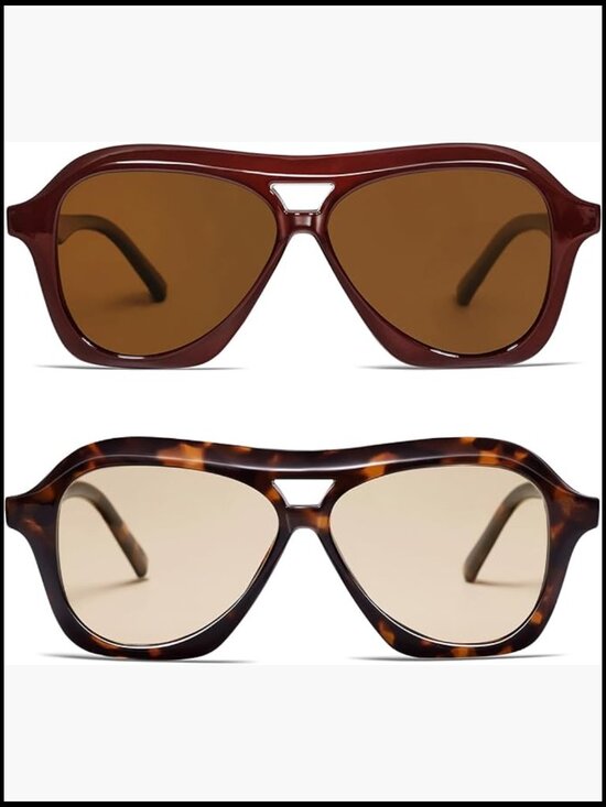 Retro Square Aviator Sunglasses Polarized UV400 Unisex Trendy main image 5